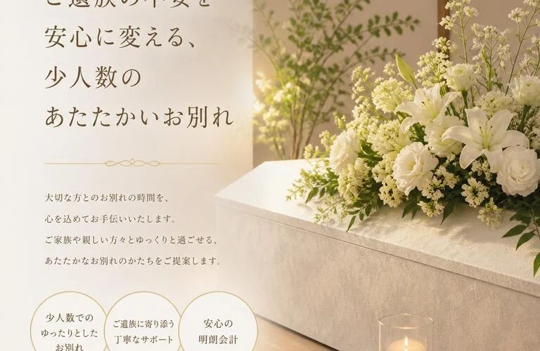 ご遺族の不安を安心に変える、少人数のあたたかいお別れ